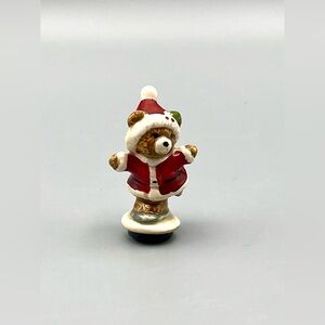 Vintage Otagiri Music Box W/Mirrored Pond Ice-Skating Bear ONLY.